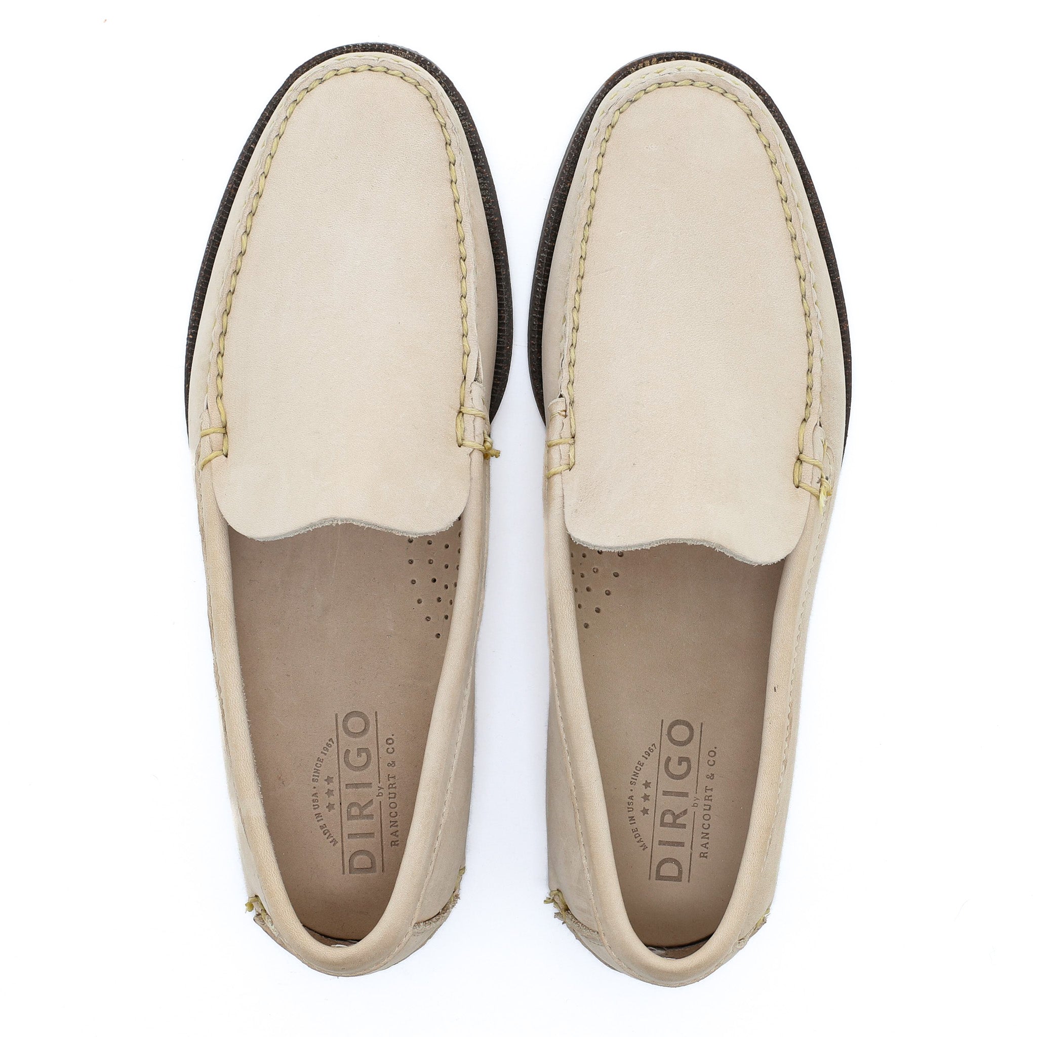 Dirigo Vintage Venetian - Bone Snuffed Suede | Rancourt & Co