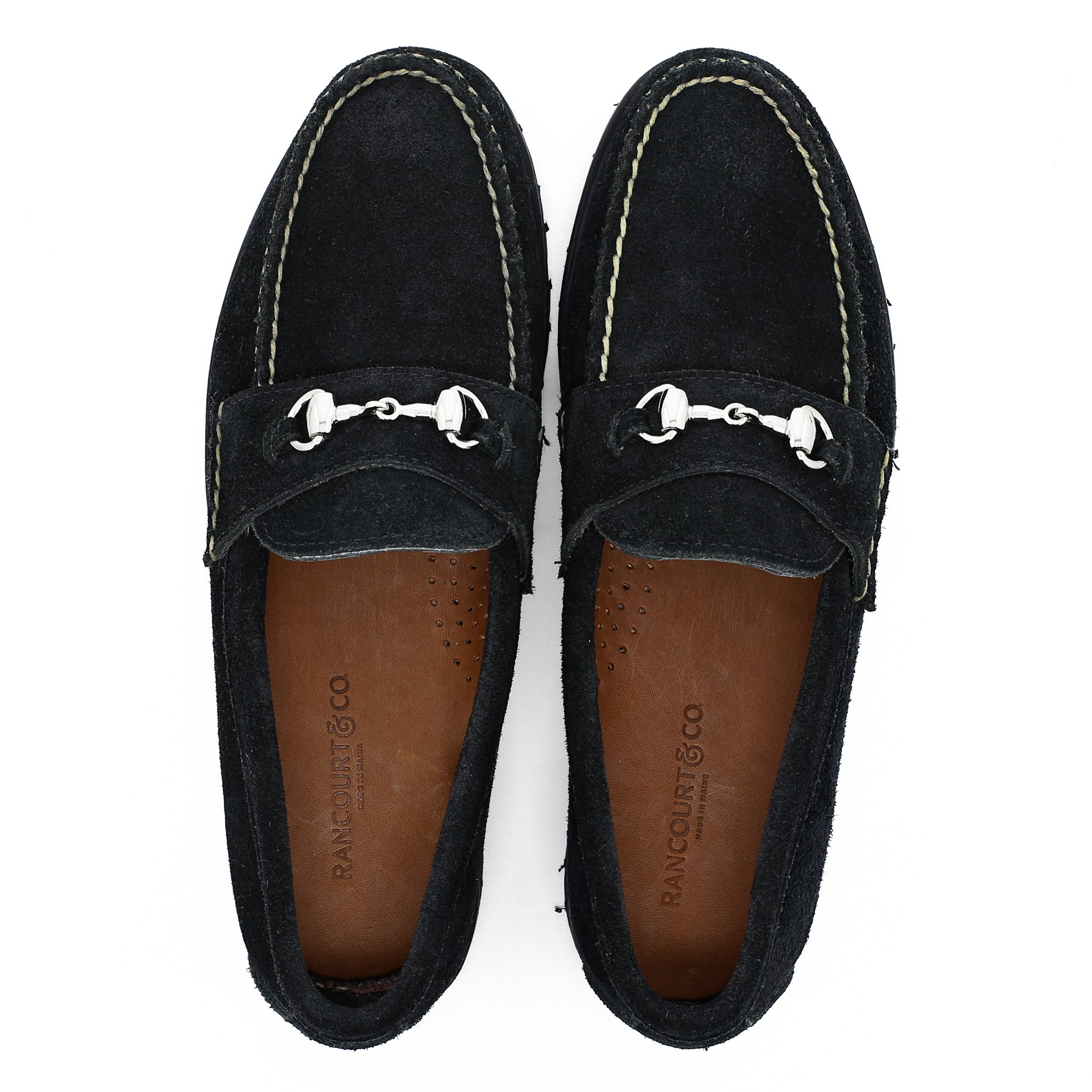 Horsebit Loafer w/Lug Sole - Black Orion Fleshout | Rancourt  display picture 3