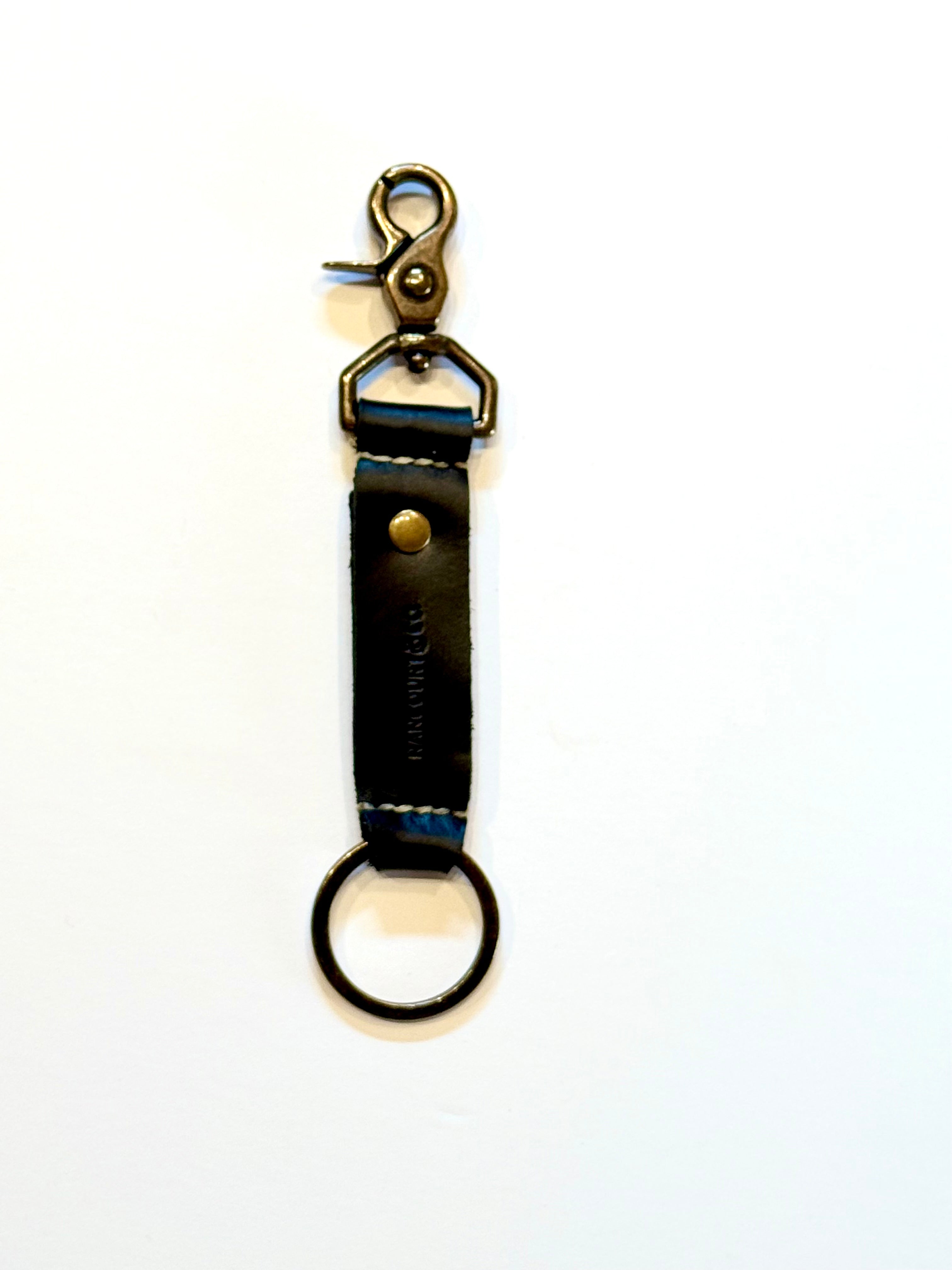 小物 STUDS & KNITTING LEATHER LONG KEY RING Swivel Key Ring | Rancourt & Co. | Men's Boots and Shoes