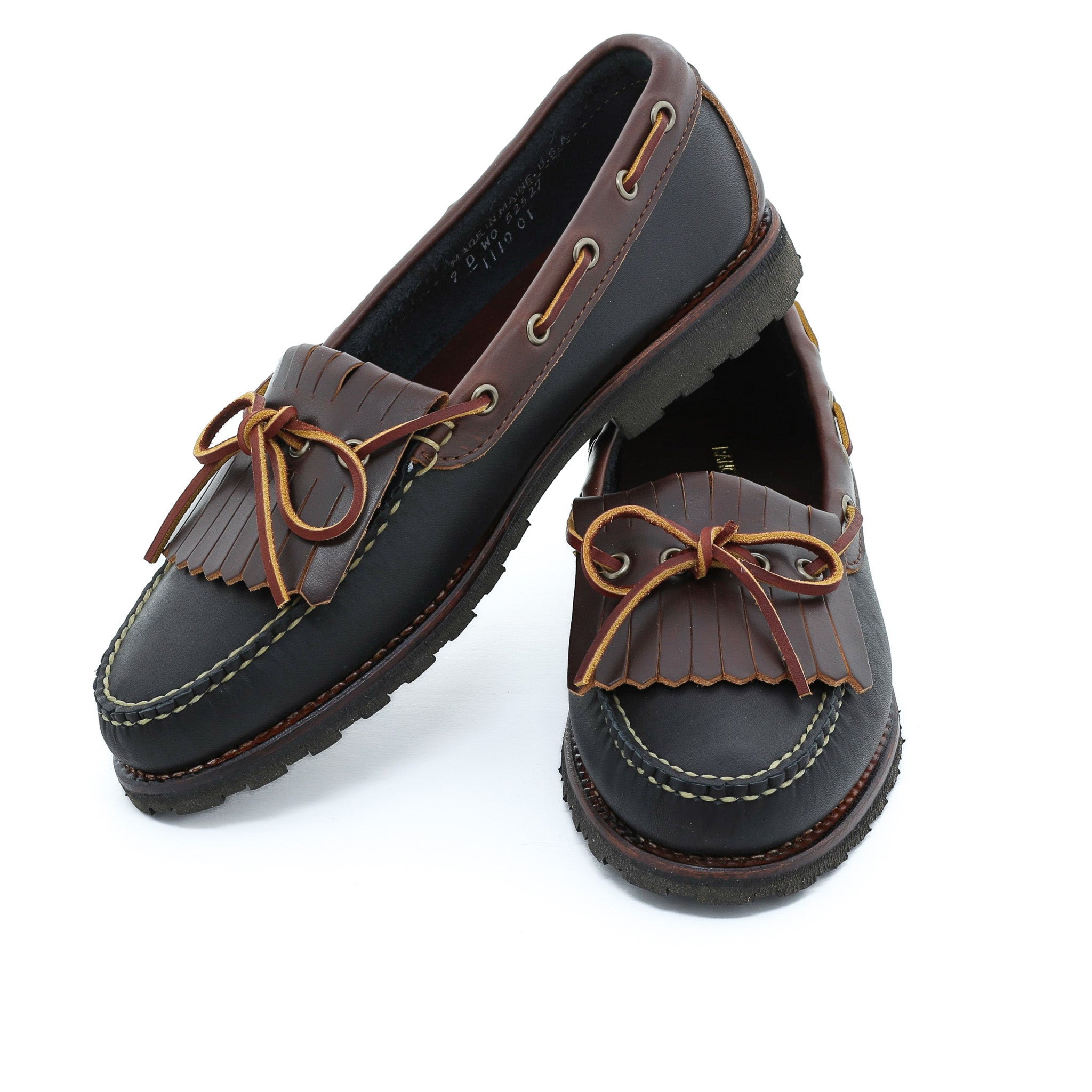 Kiltie Loafer Black Latigo/Heritage Brown Rancourt Co