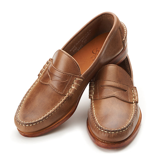 Beefroll Penny Loafers - Natural