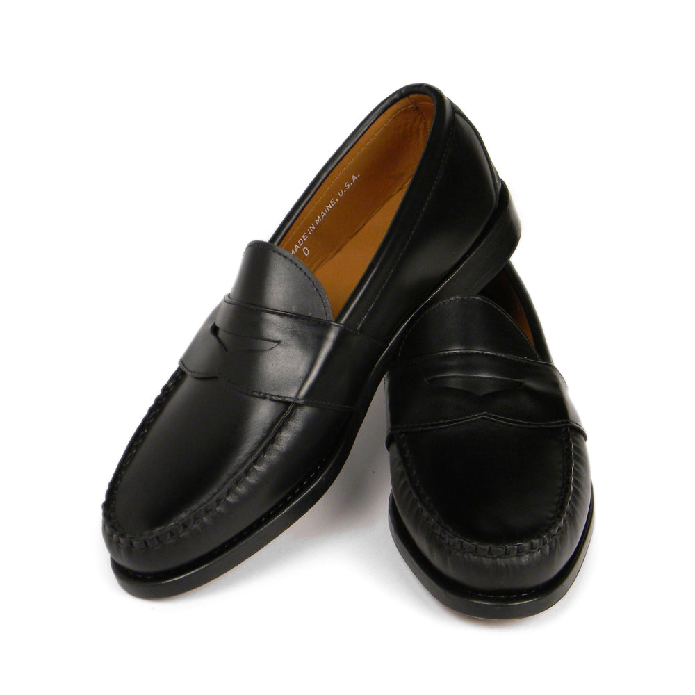 smykker middag intelligens Weltline Penny Loafers - Black Calf | Rancourt & Co. | Men's Boots and Shoes