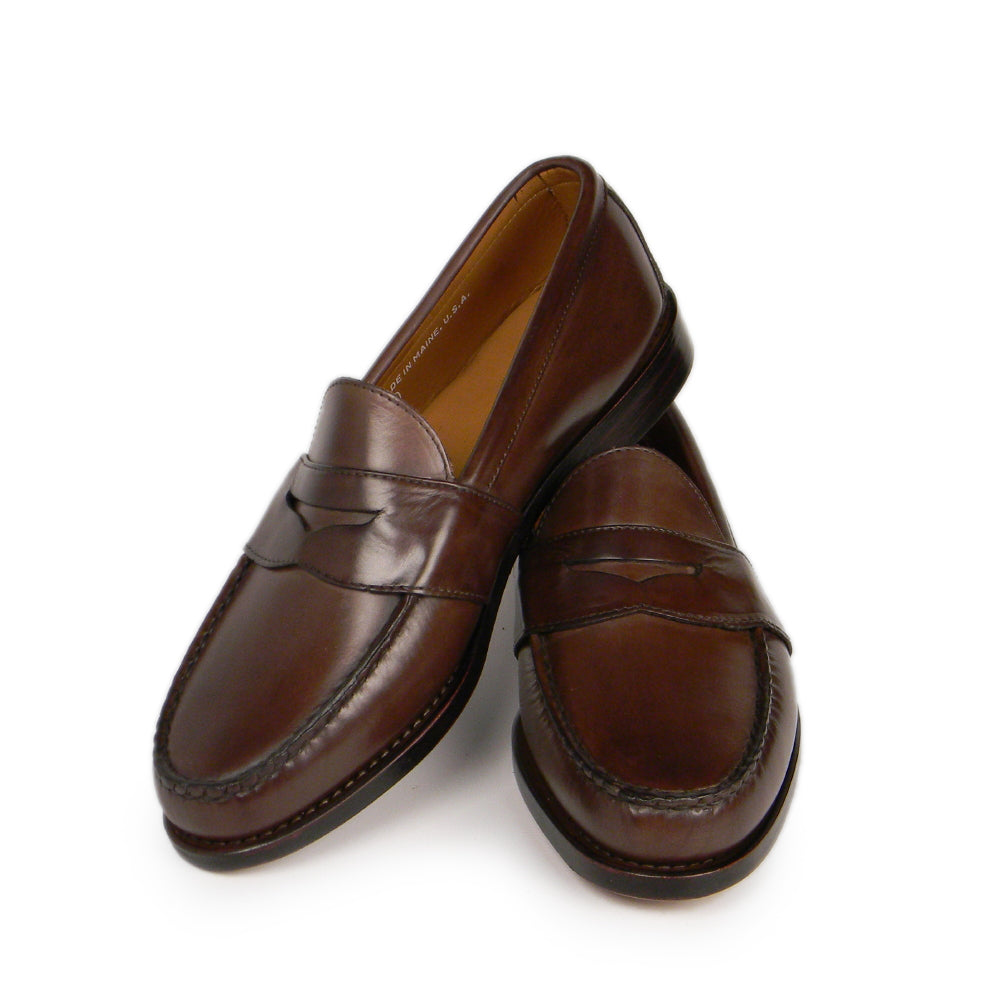 Weltline Penny Loafers - Dark Brown Calf, Rancourt & Co.