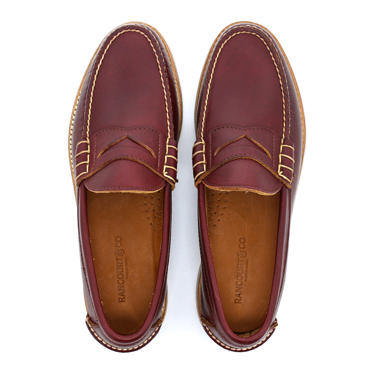 Beefroll Penny Loafers - Burgundy