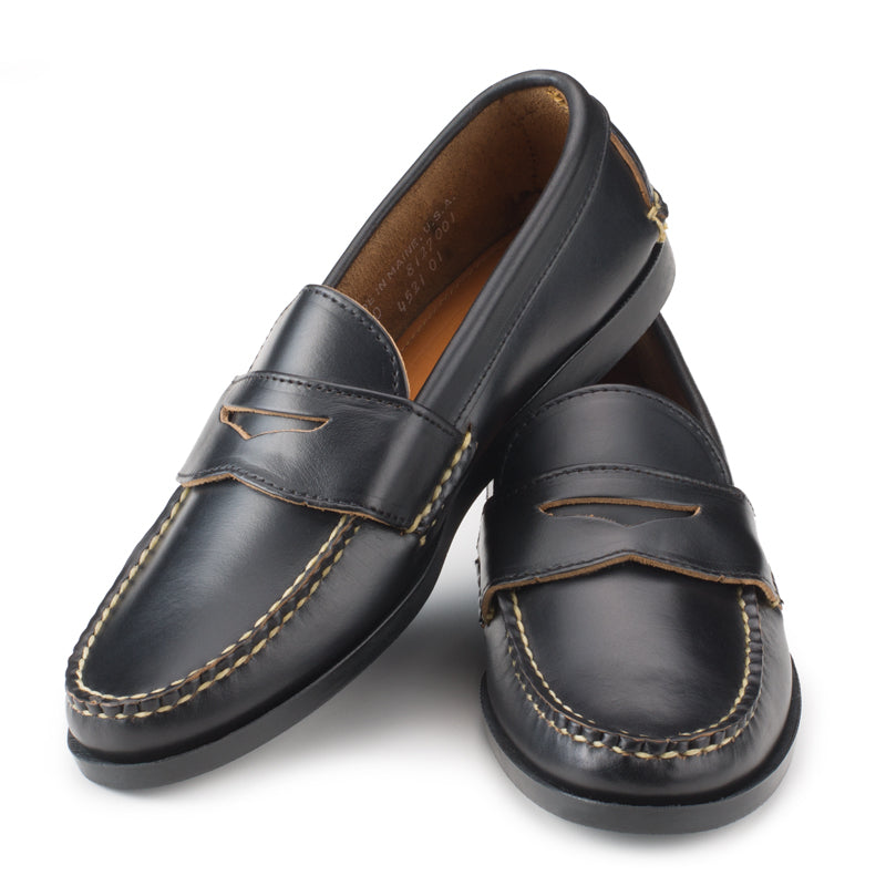 Men's Lincoln Penny Loafer In Black Leather - Thursday