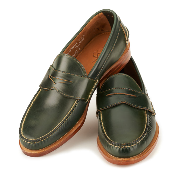 Pinch Penny Loafers - Dark Green Shell Cordovan | Rancourt & Co