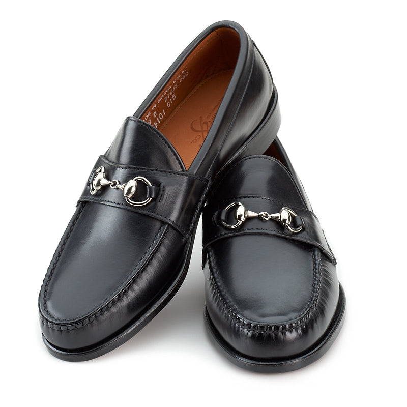 Horsebit Loafers - Black Calf | Rancourt & Co. | Men display picture 2