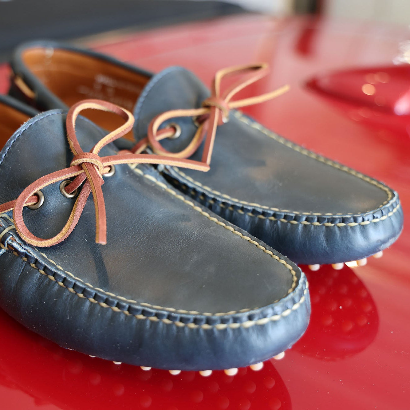 Westbrook Driving Moc - Parisian Blue | Rancourt & Co. | Men's