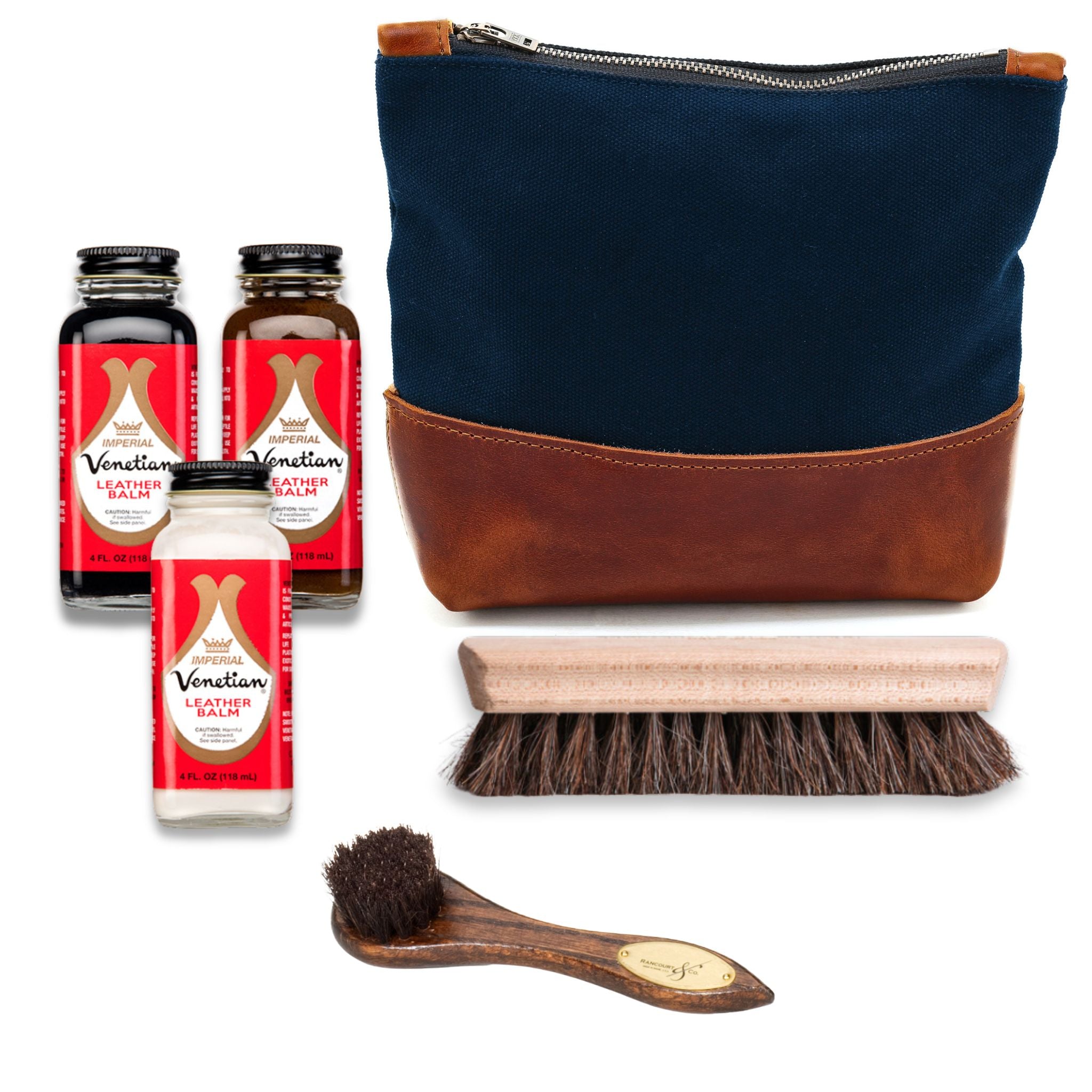 Venetian Shoe Care Kit - Navy/Chicago Tan