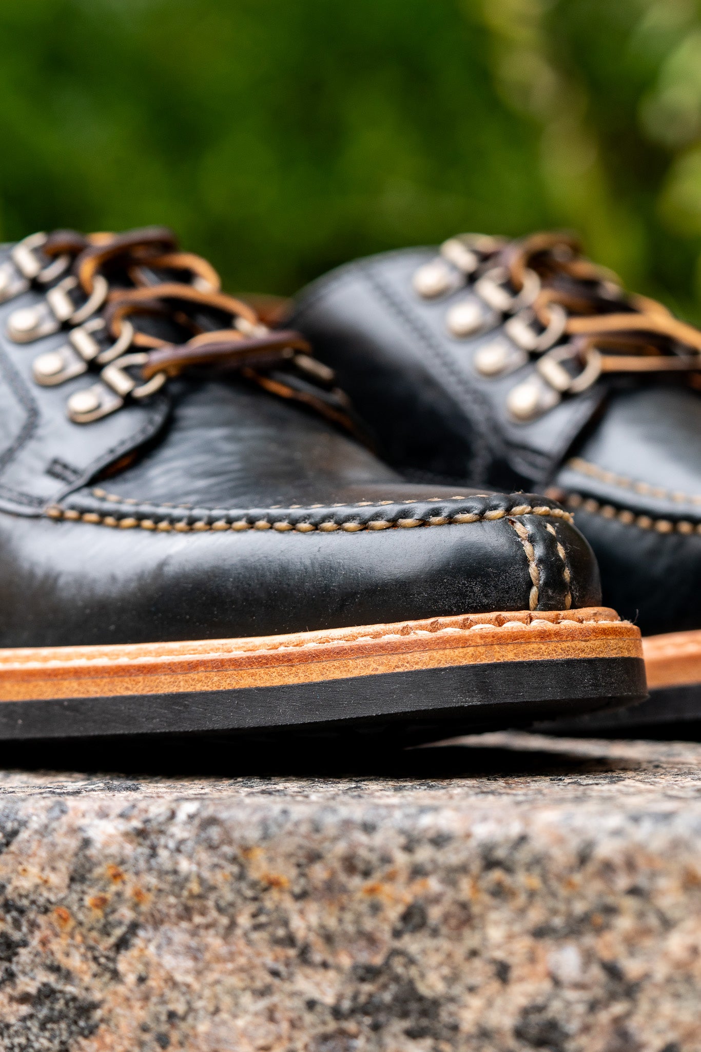 Norway Split Toe - Black Milled Shell Cordovan