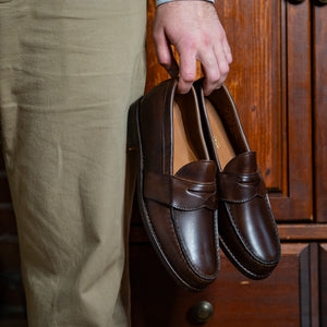 Weltline Penny Loafers - Dark Brown Calf