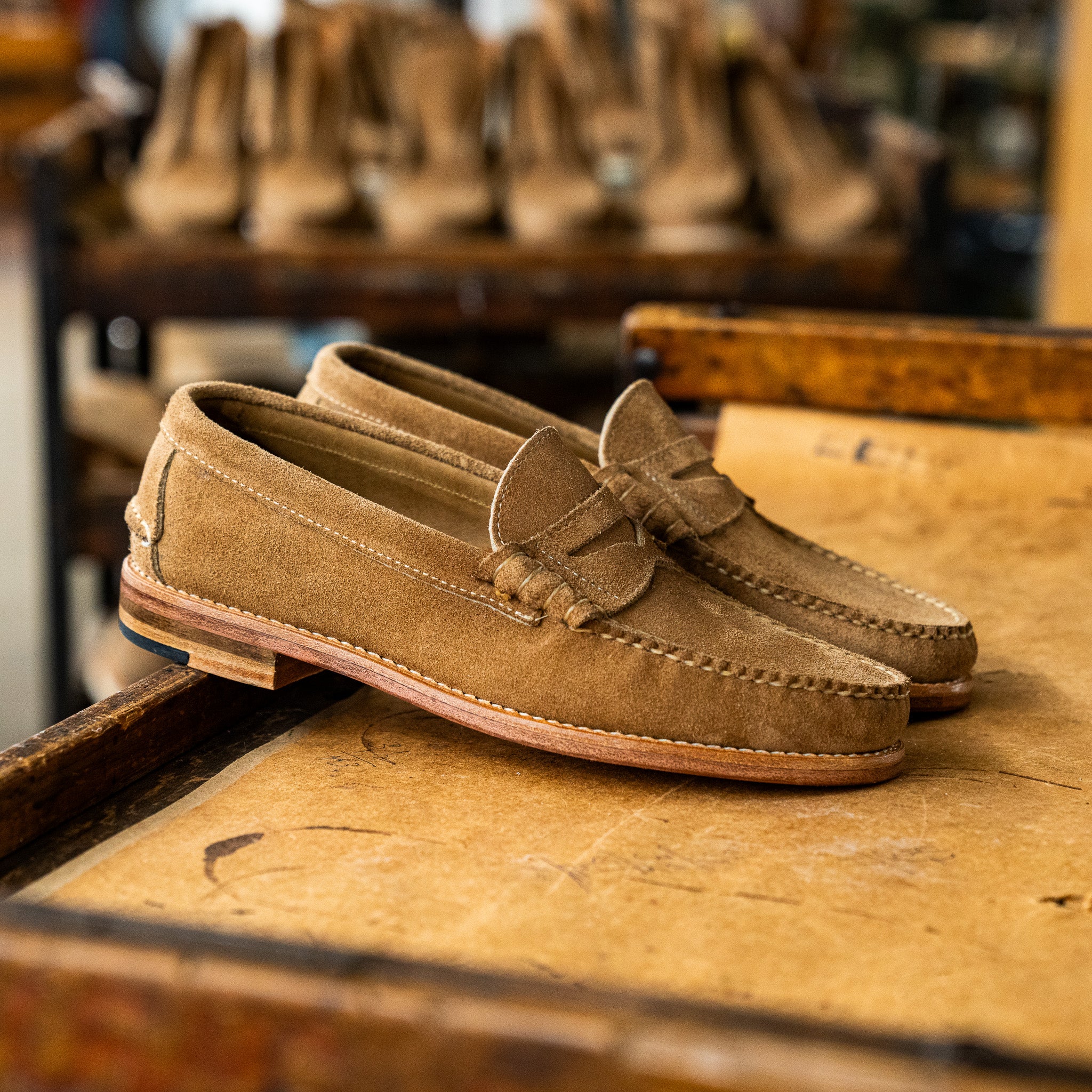Beefroll Penny Loafers - Khaki Orion Fleshout