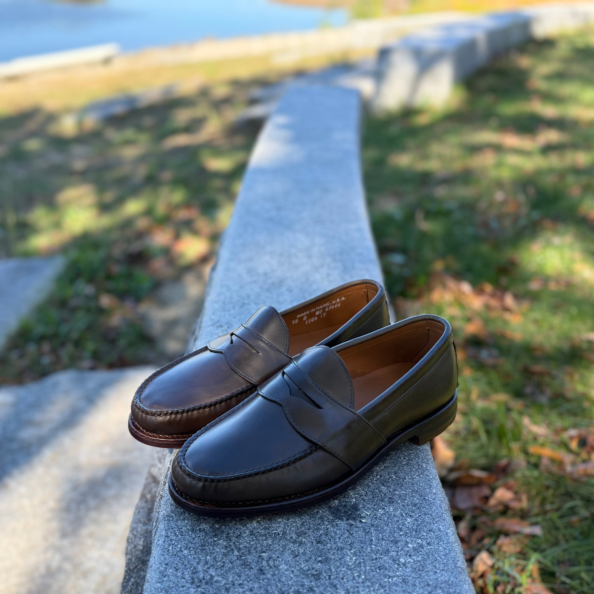 Weltline Penny Loafer - Olive Mimosa Calf