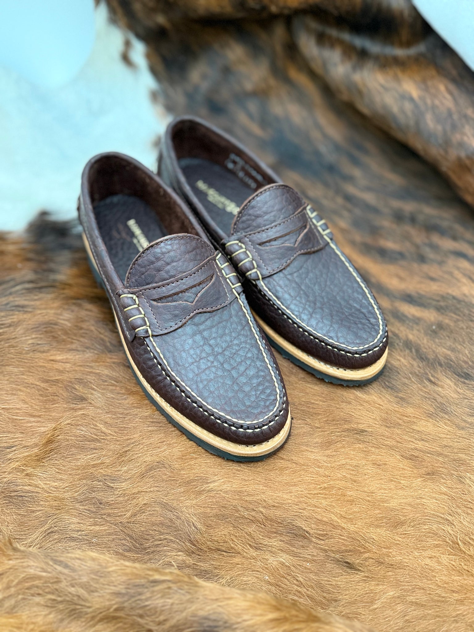 Beefroll Penny Loafer LH - Rowdy Bison, Dark Brown