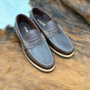 Beefroll Penny Loafer LH - Rowdy Bison, Dark Brown | Rancourt & Co