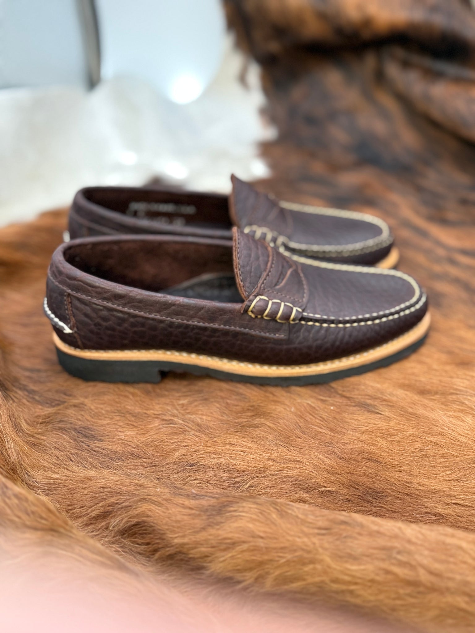 Beefroll Penny Loafer LH - Rowdy Bison, Dark Brown