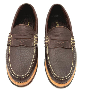 Beefroll Penny Loafer LH - Rowdy Bison, Dark Brown | Rancourt & Co