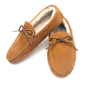 Freeman Slipper - Wheat Chamois - Beige Shearling | Rancourt & Co. | Men's  Boots and Shoes