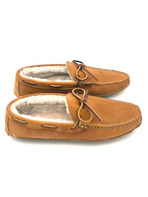 Freeman Slipper - Wheat Chamois - Beige Shearling | Rancourt & Co