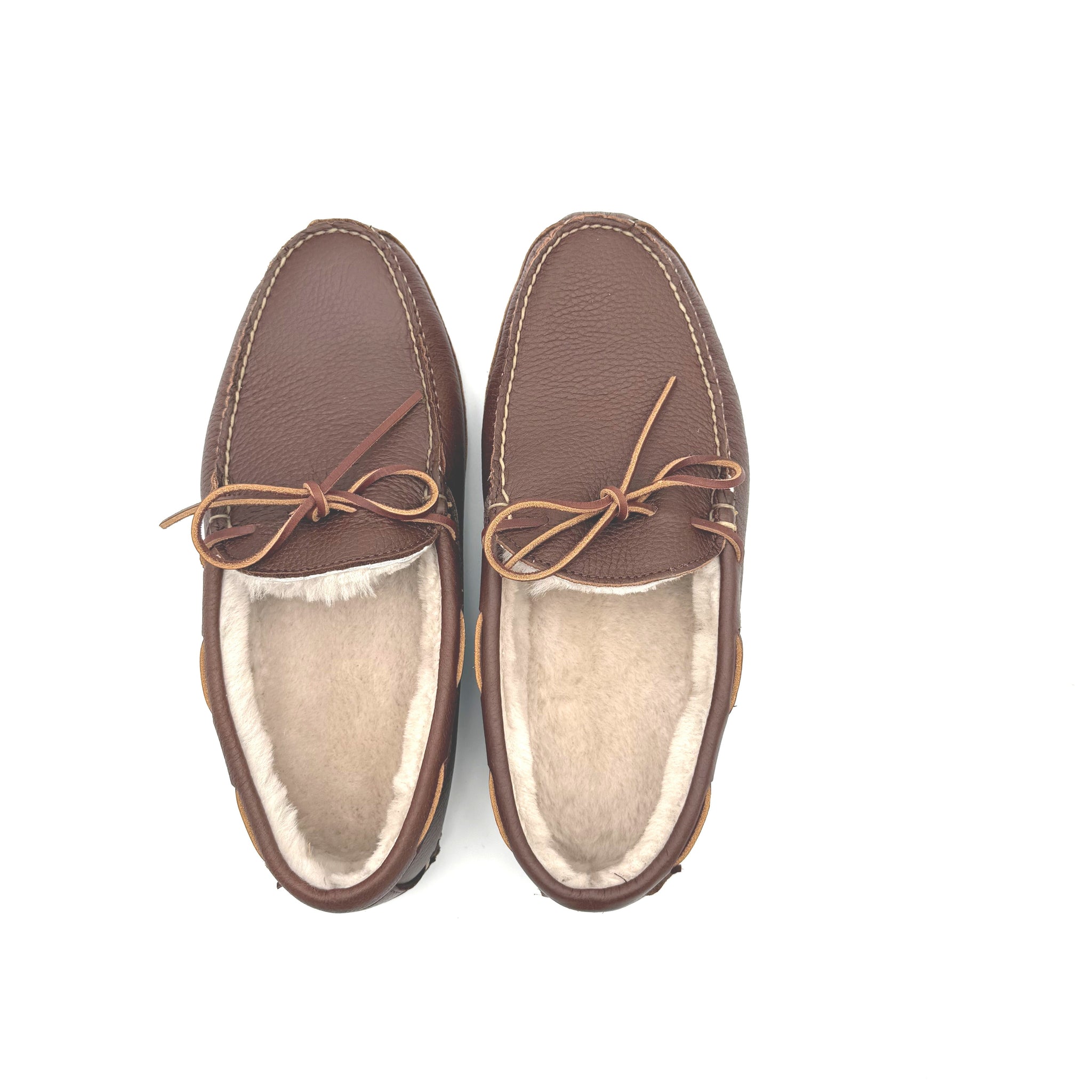 Freeman Slipper - Moose Cognac - Beige Shearling