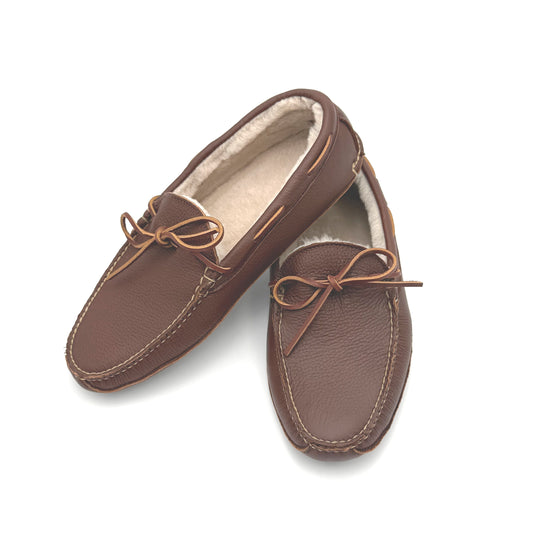 Freeman Slipper - Moose Cognac - Beige Shearling