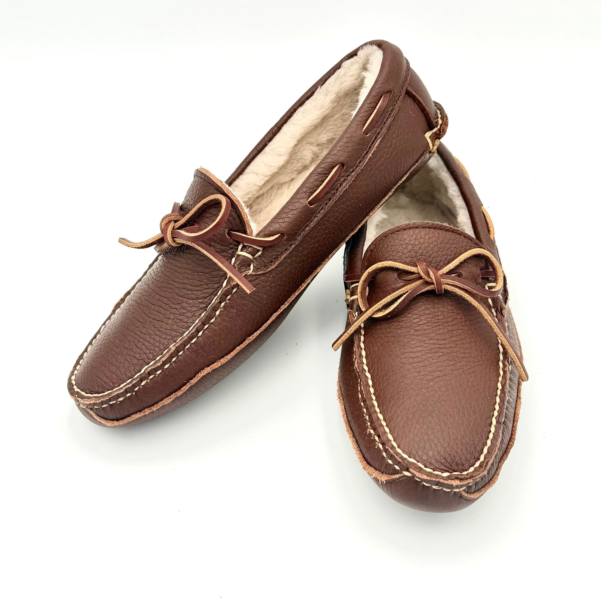 Women's Freeman Slipper - Moose Cognac - Beige Shearling