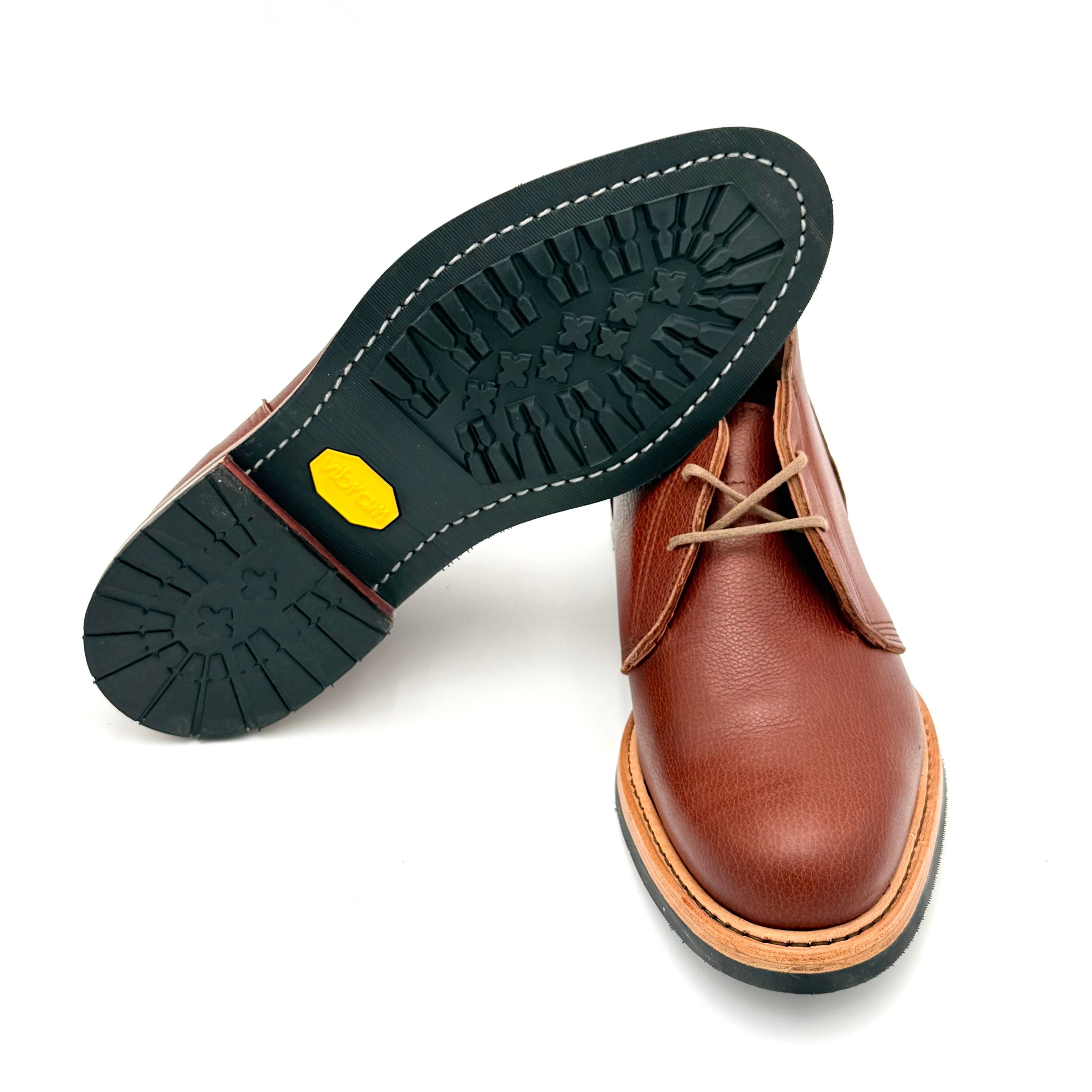 Berwick Gusset Chukka - Pepita  Medium Brown Calf