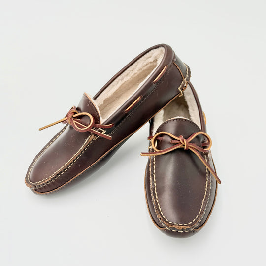 Women's Freeman Slipper - Heritage Brown - Biege Shearling