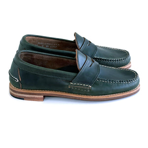 Pinch Penny Loafer - Dark Olive Pull-Up Leather