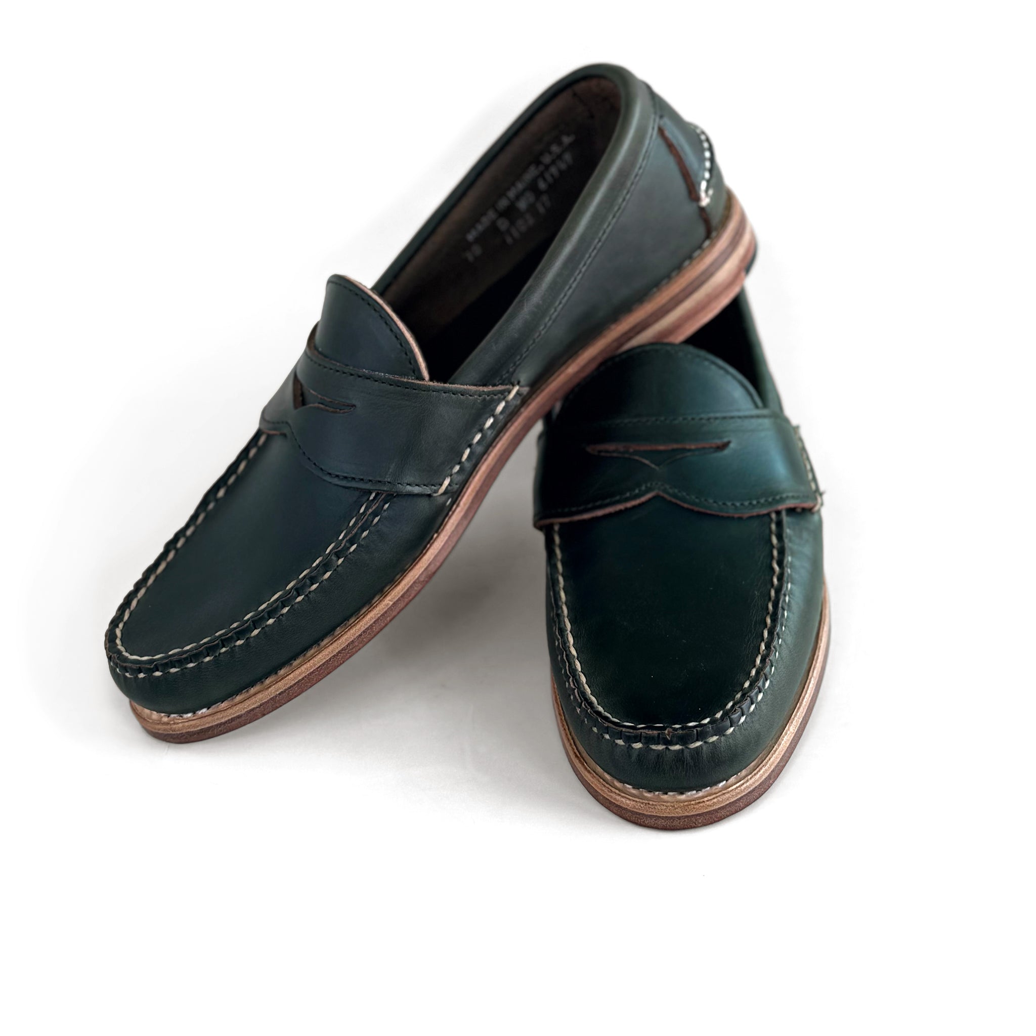 Pinch Penny Loafer - Dark Olive Pull-Up Leather