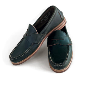 Pinch Penny Loafer - Dark Olive Pull-Up Leather