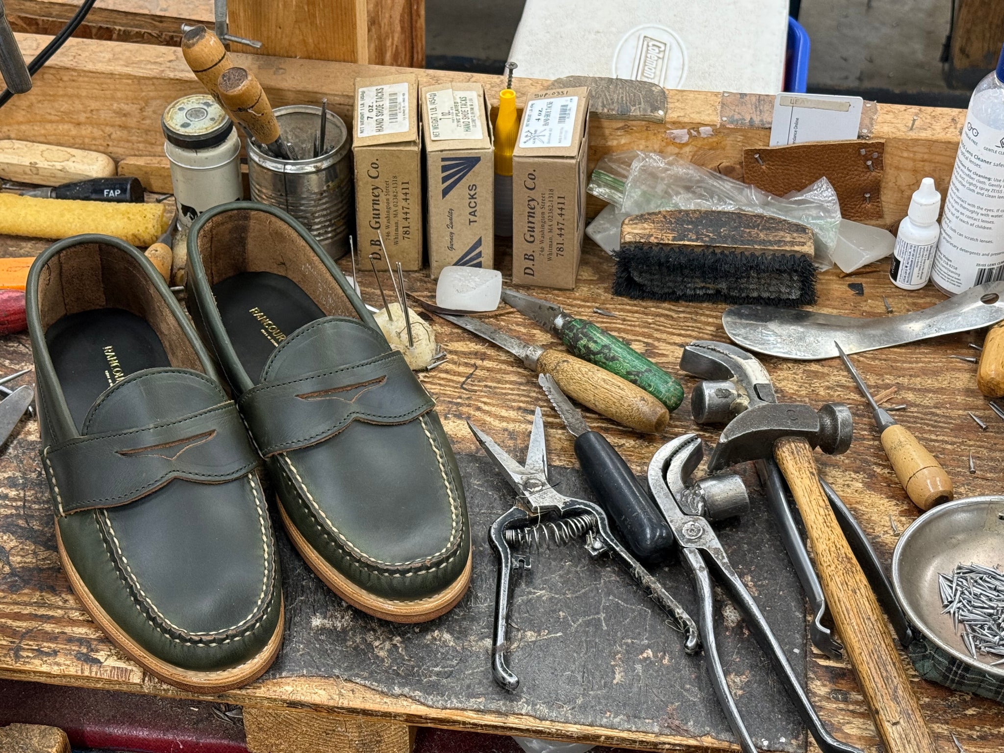 Pinch Penny Loafer - Dark Olive Pull-Up Leather