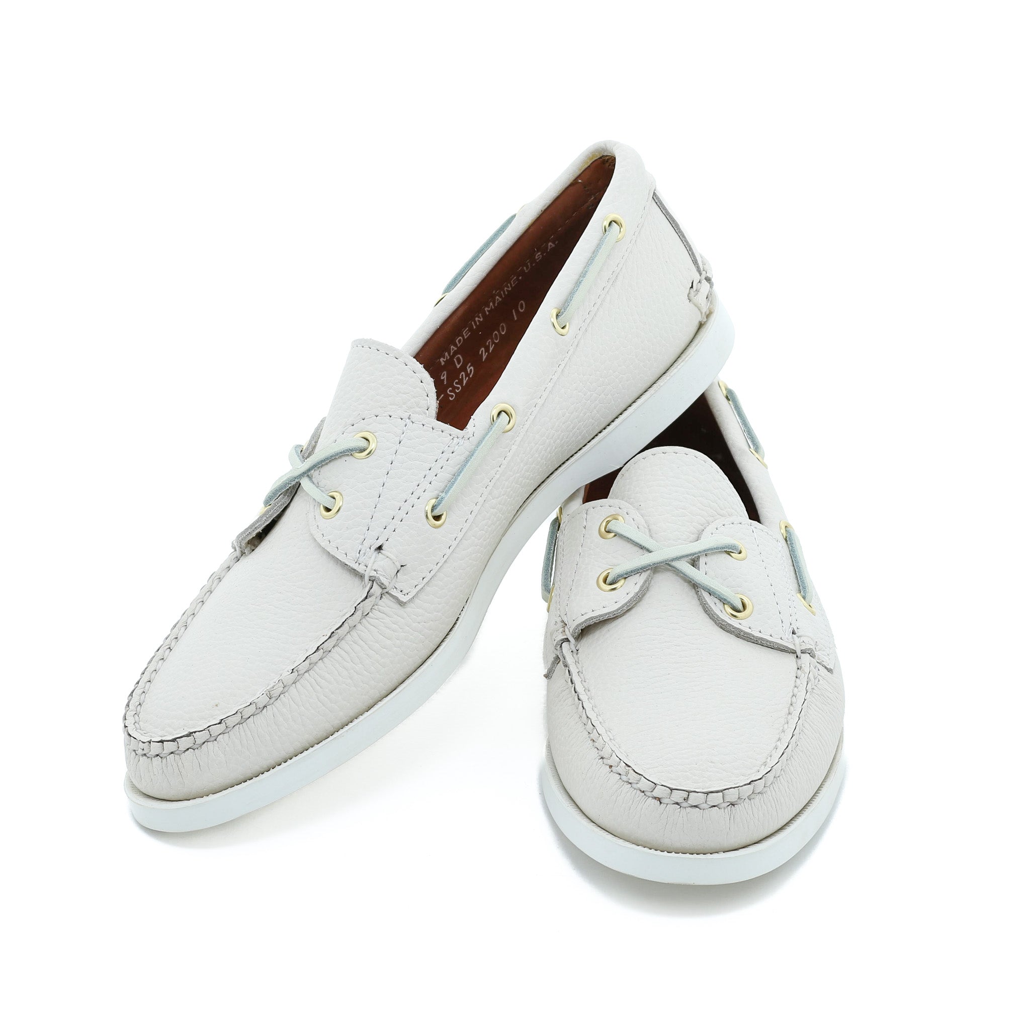 Marion Boat Shoe - Pebble White
