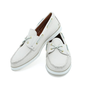 Marion Boat Shoe - Pebble White