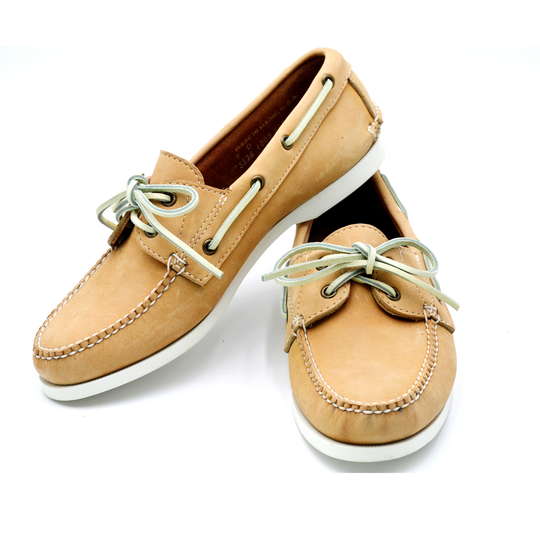 Dirigo Boat Shoe - Bone Snuffed Suede