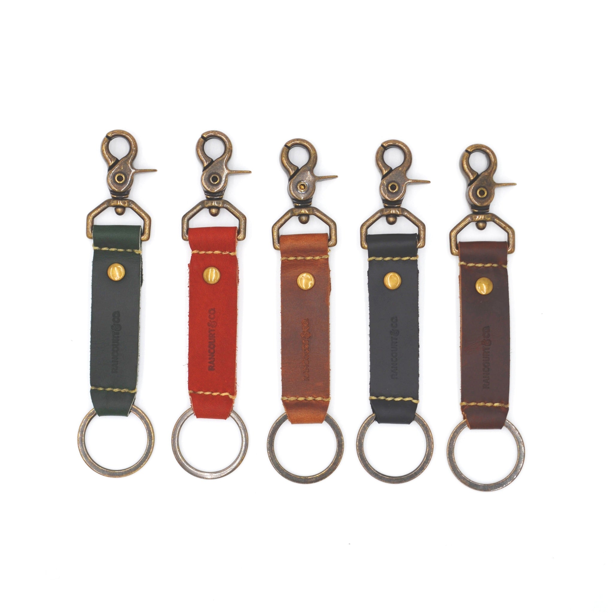 小物 A&G COLOR LEATHER KEY RING Swivel Key Ring | Rancourt & Co. | Men's Boots and Shoes