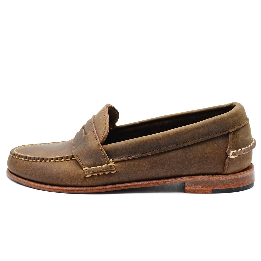 Women's Pinch Penny Loafer - Roughman Chocolate | Rancourt & Co