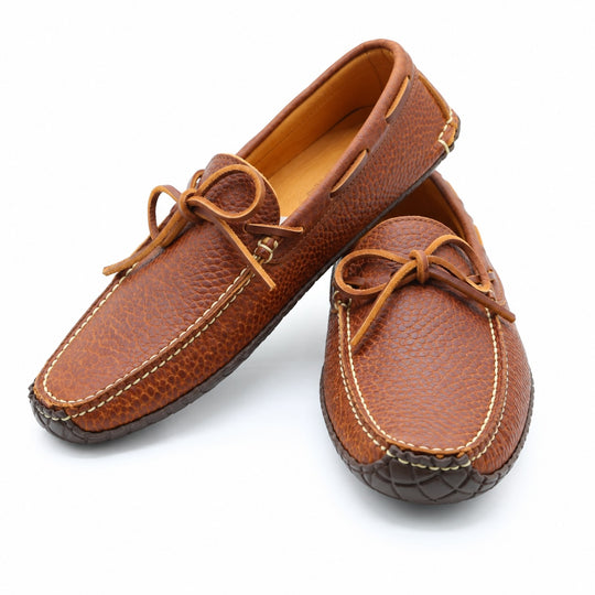 Bradbury Slipper Rubber -sole - Cognac Bison