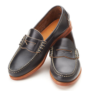 Beefroll Penny Loafers - Black Chromexcel