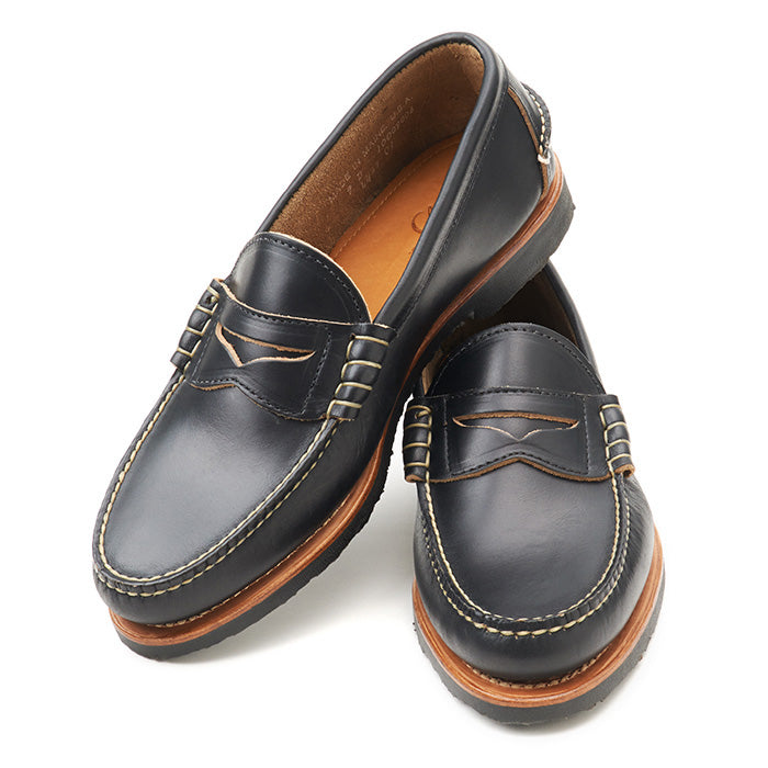 Beefroll Penny Loafers LH - Black Chromexcel