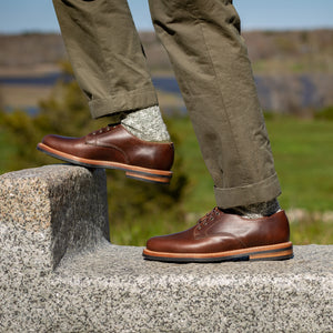 brown derby dress shoes Attorney Derby Burnished Brown Leather Shoes The Jacket Maker