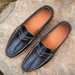 Beefroll Penny Loafers LH - Black Chromexcel