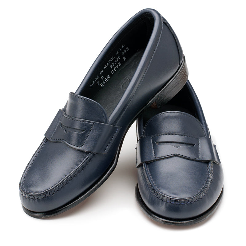 Elizabeth Penny Loafers - Navy Calf