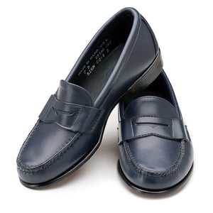 Elizabeth Penny Loafers - Navy Calf