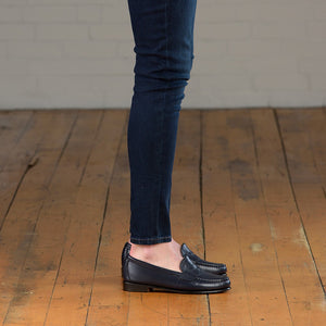 Elizabeth Penny Loafers - Navy Calf