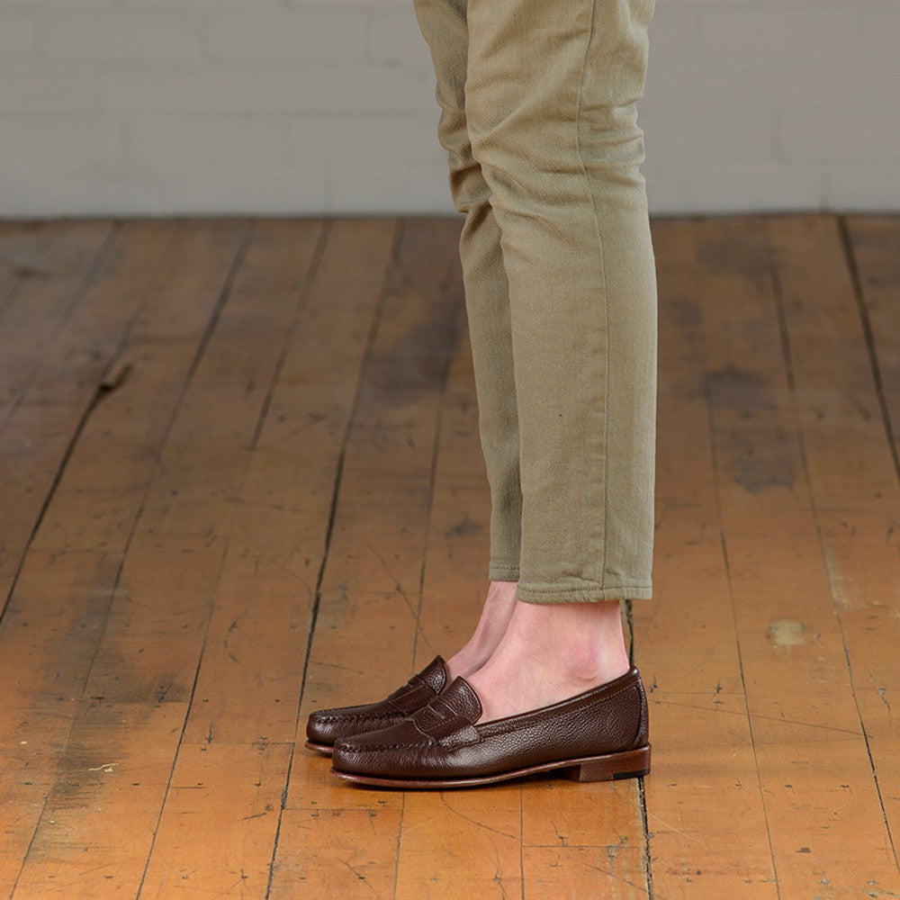 Somerset Penny Loafers - Chocolate Scotch Grain